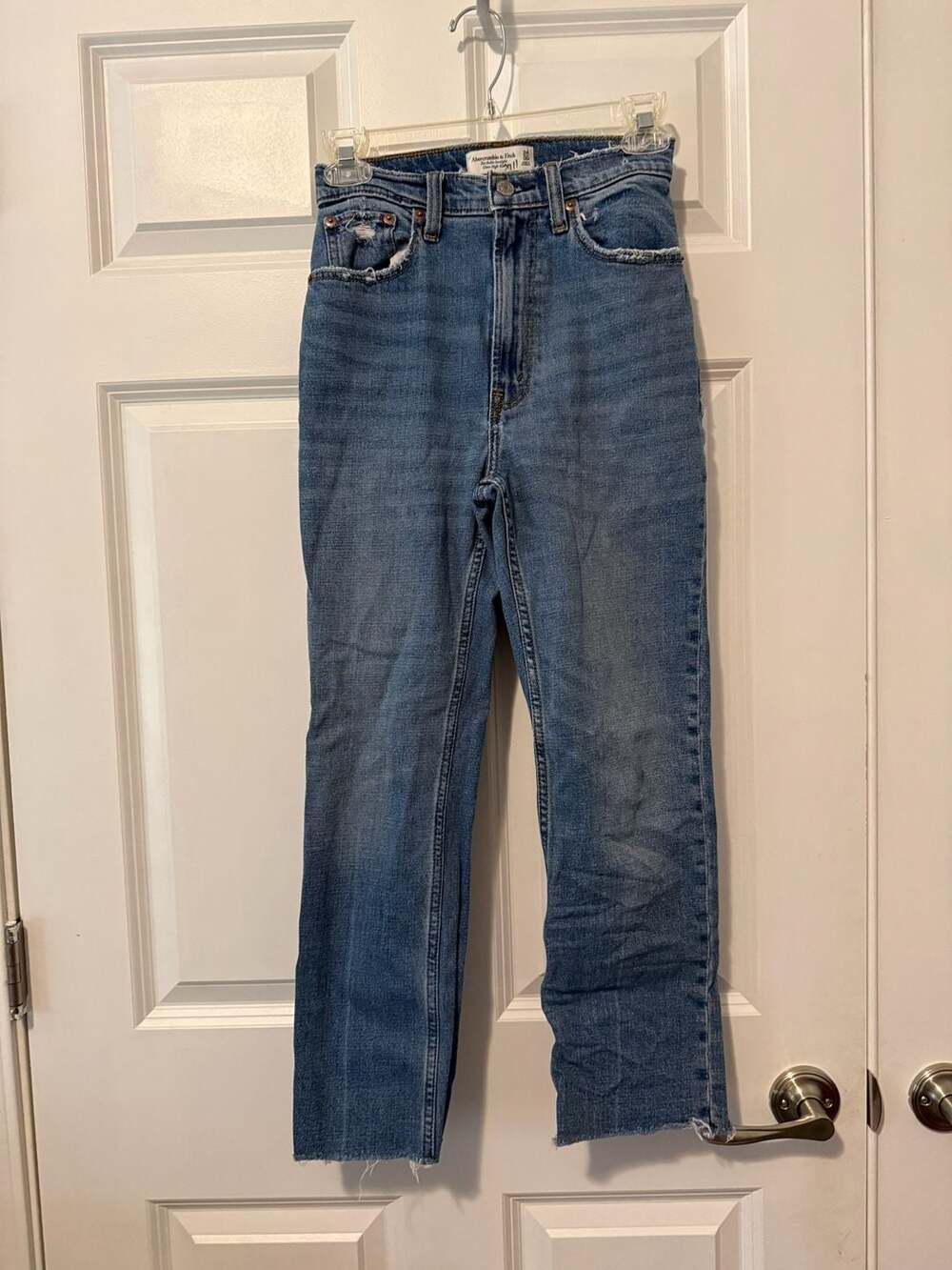 Abercrombie & Fitch The Ankle Straight Ultra High Rise Jeans Size 24/00 Short
